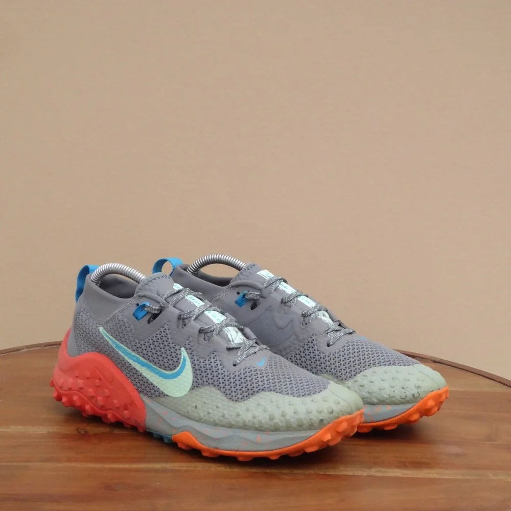 Nike Mens Wildhorse 7 Trail Running Shoes Grey Orange CZ1856-003 Size 7.5
